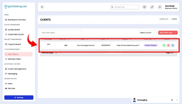 Manage Client Information