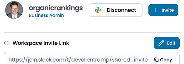 Business owner and client exchanging messages in ClientRamp's built-in chat and messaging system