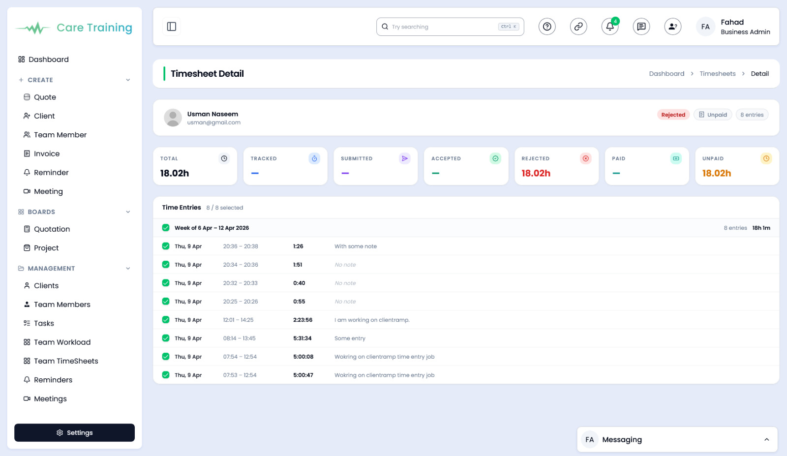 How to use Detailed Timesheets in ClientRamp