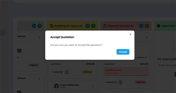 Accepted Client Quotes