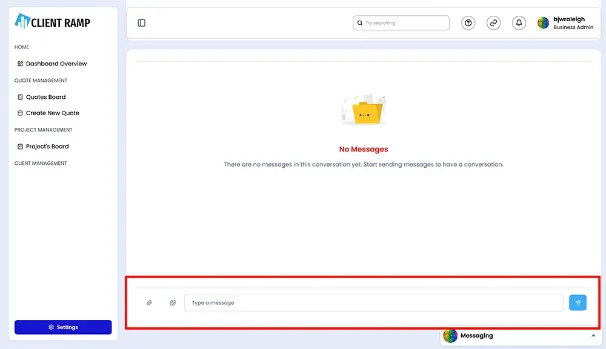 Chat Messages with Client