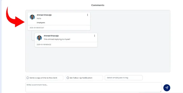 Adding Team Comments