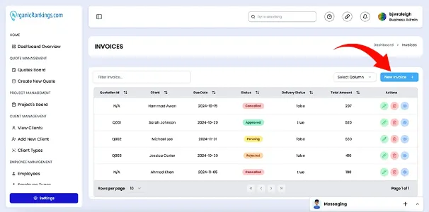 Create a New Invoice