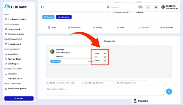 Editing User Comments