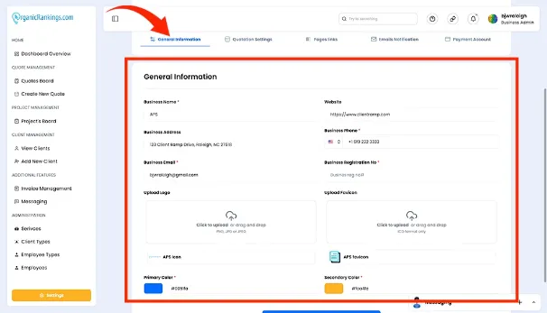 Manage General Information