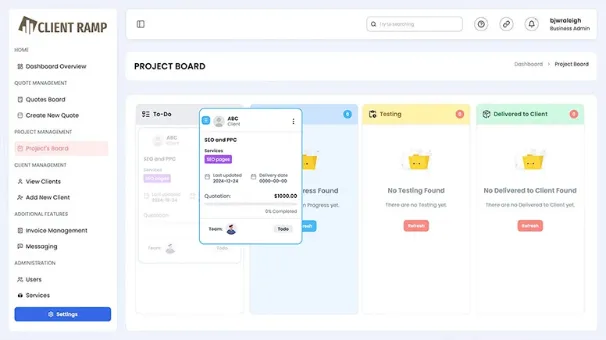 Managing Client Quotes