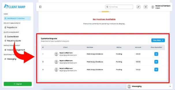Client Quote Requests