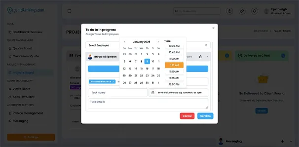 Selecting Calendar Dates